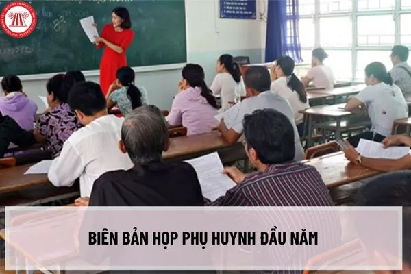 Mẫu biên bản họp phụ huynh