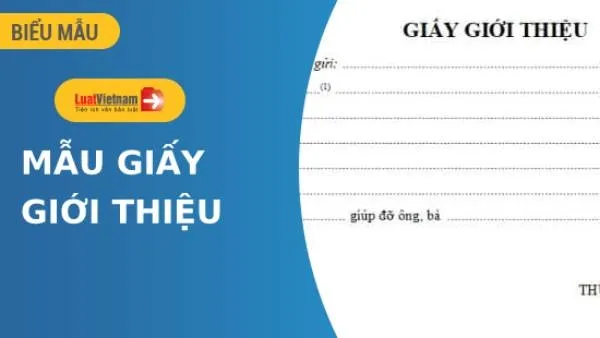 Các loại mẫu giấy giới thiệu