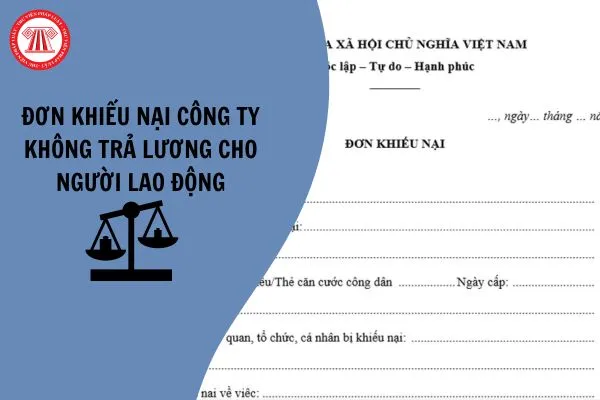 Mẫu Đơn Khiếu Nại Công Ty Không Trả Lương