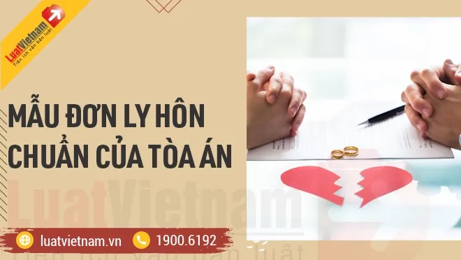 Mẫu đơn xin ly hôn chính thức