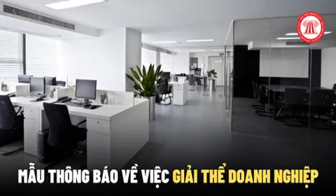 Mẫu thông báo giải thể công ty cổ phần