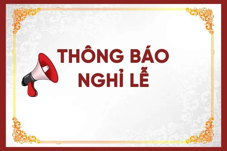 Mẫu thông báo nghỉ lễ sáng tạo