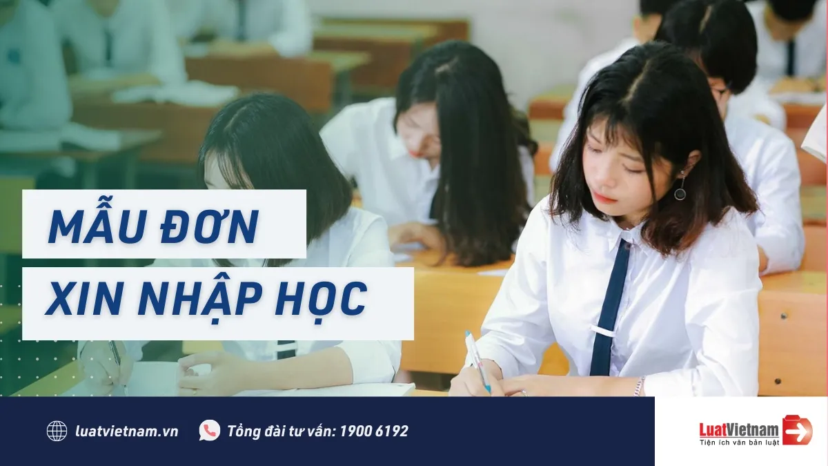 Phụ huynh ký tên vào đơn xin nhập học