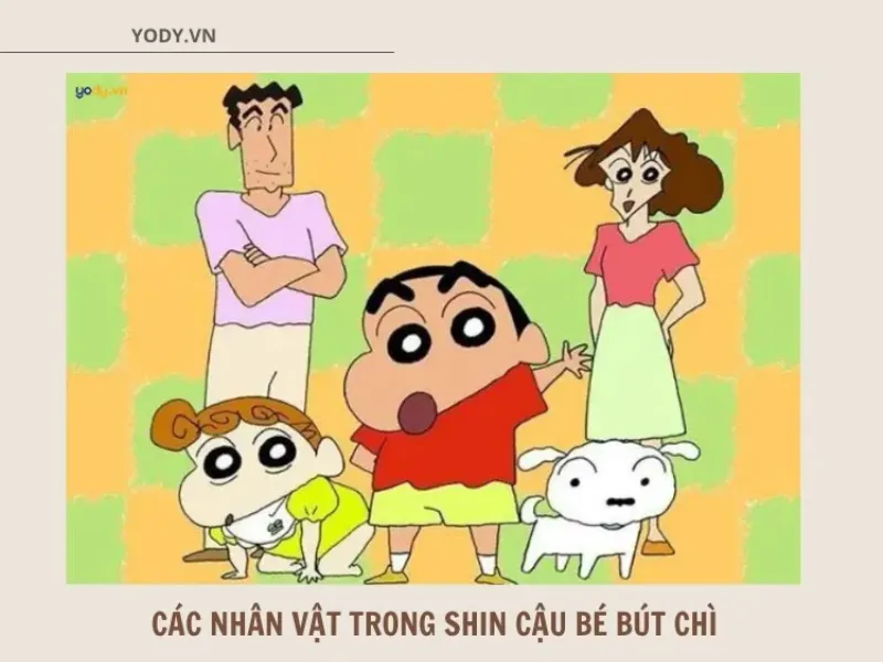 Hình ảnh Shin Cậu Bé Bút Chì và gia đình