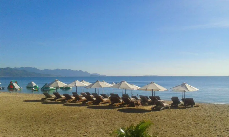 White sand beach and blue sea in Thailand