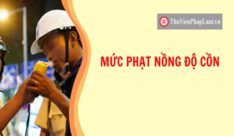 Bảng thông tin mức xử phạt nồng độ cồn