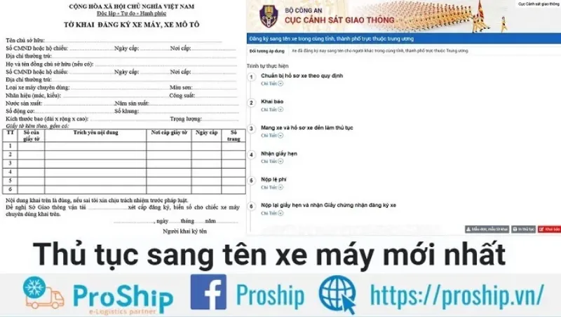 Chuẩn bị hồ sơ sang tên xe máy