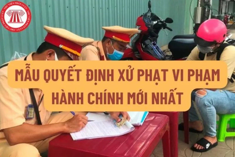 Hình ảnh Mẫu Quyết Định Xử Phạt Vi Phạm Hành Chính