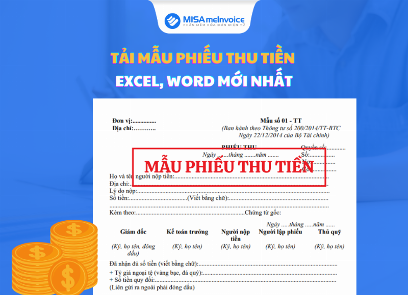 Mẫu Phiếu Thu Tiền Mặt Mẫu Chuẩn