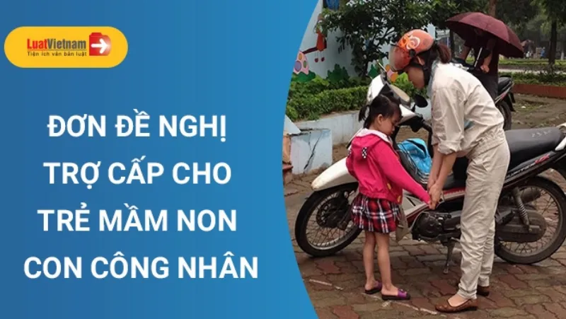 Nộp đơn xin trợ cấp mầm non