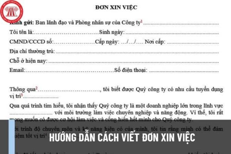 Cách Viết Nội Dung Đơn Xin Việc