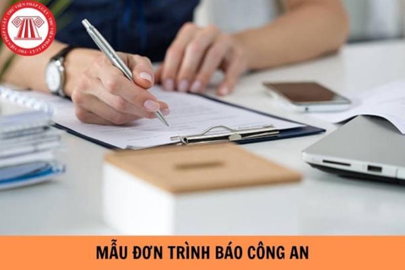 Các loại đơn trình báo công an