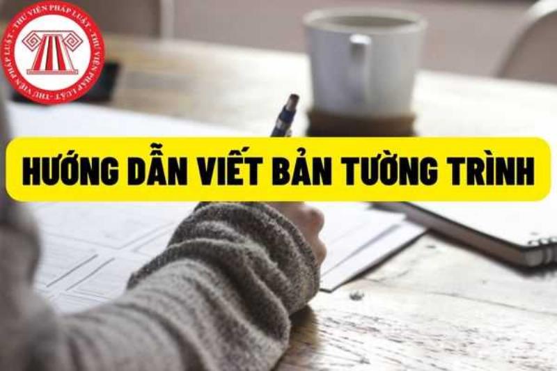 Mẫu Viết Bản Tường Trình Điện Tử Trên Máy Tính