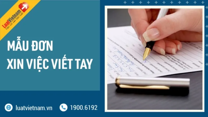 Mẫu đơn ứng tuyển viết tay